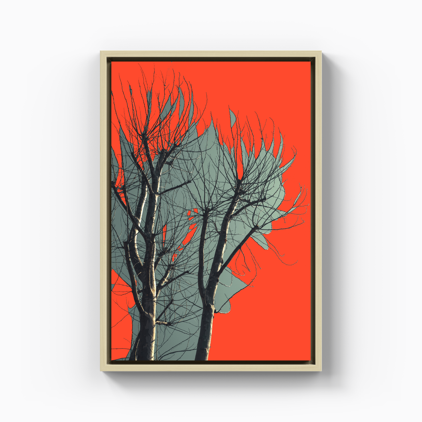 Ağaç Dal Ekspresyonist Abstrakt Manzara No 06 - Kanvas Tablo