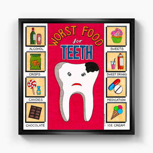 WORST FOOD FOR TEETH - Canvas Print