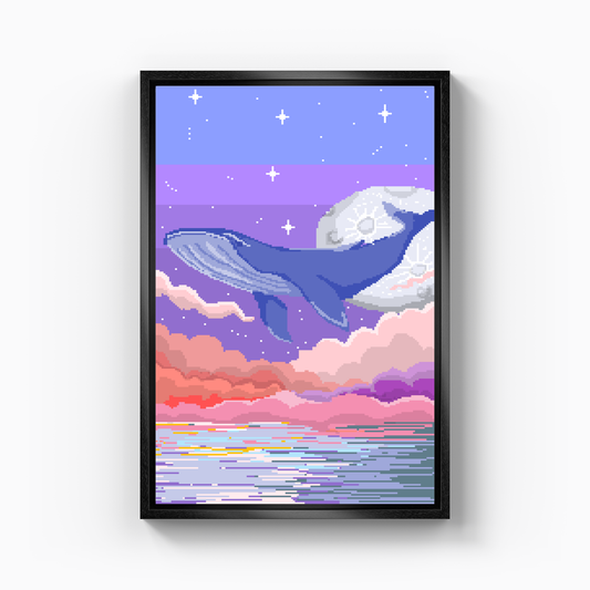 Flying Whale - Canvas Print