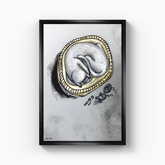 Sleeping Cat / Uyuyan Kedi - Abbarts - Kanvas Tablo