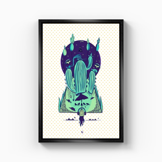 Kaktüs - Kanvas Tablo