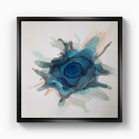 Mavi Çiçek - Kanvas Tablo