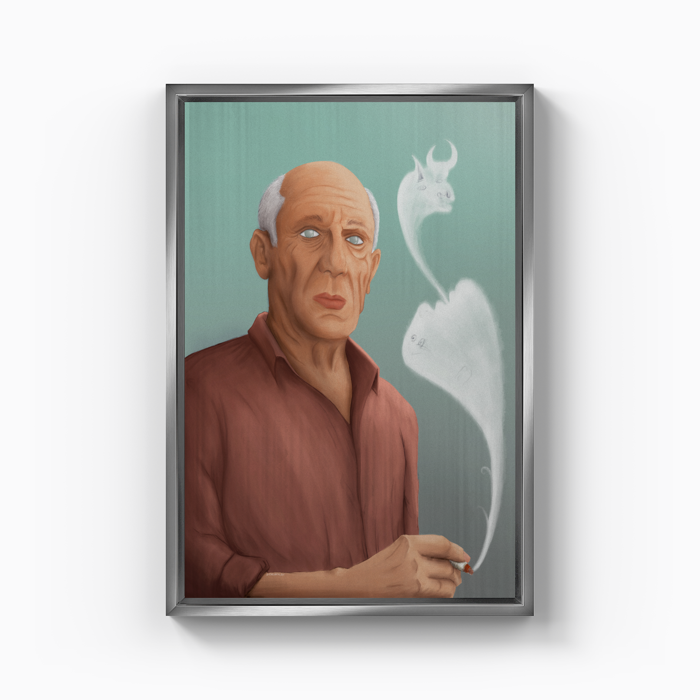 Smoking Guernica - Canvas Print