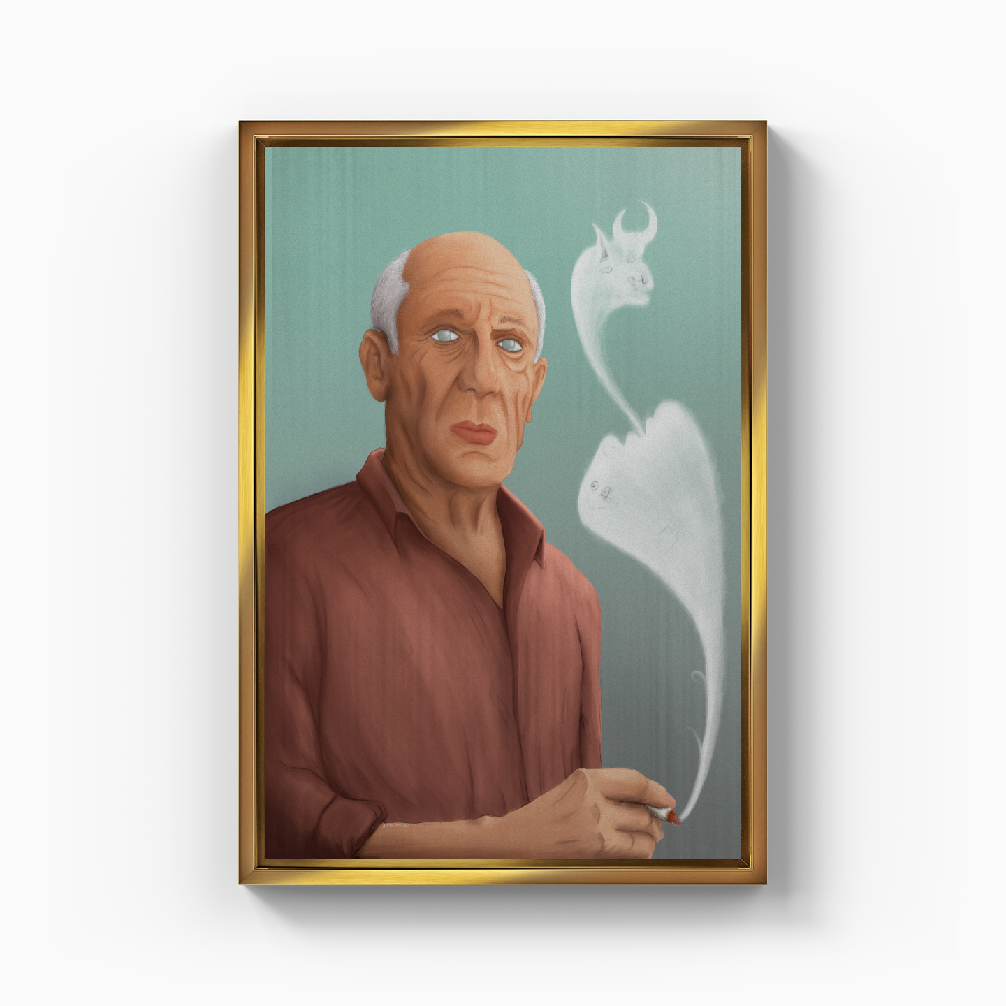 Smoking Guernica - Canvas Print