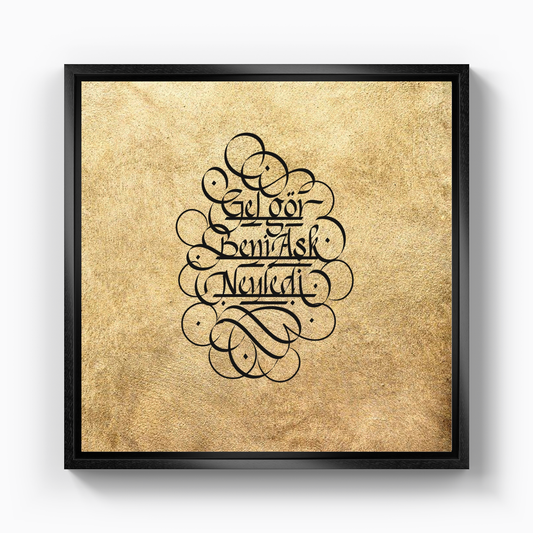 Come and See What Love Made Me Calligraphy stack - Canvas Print