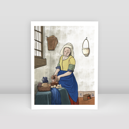 Woman Ejaculating Milk - Art Print