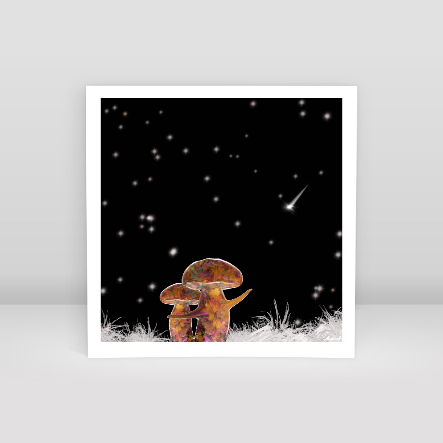happy mushrooms - Art Print