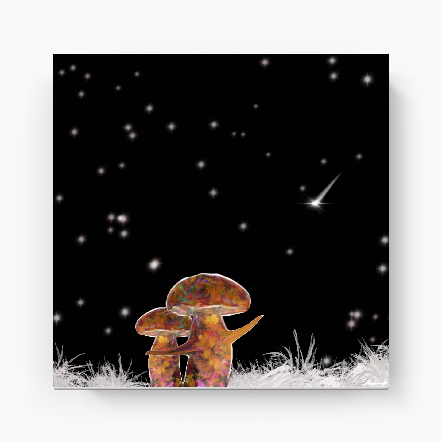 happy mushrooms - Kanvas Tablo