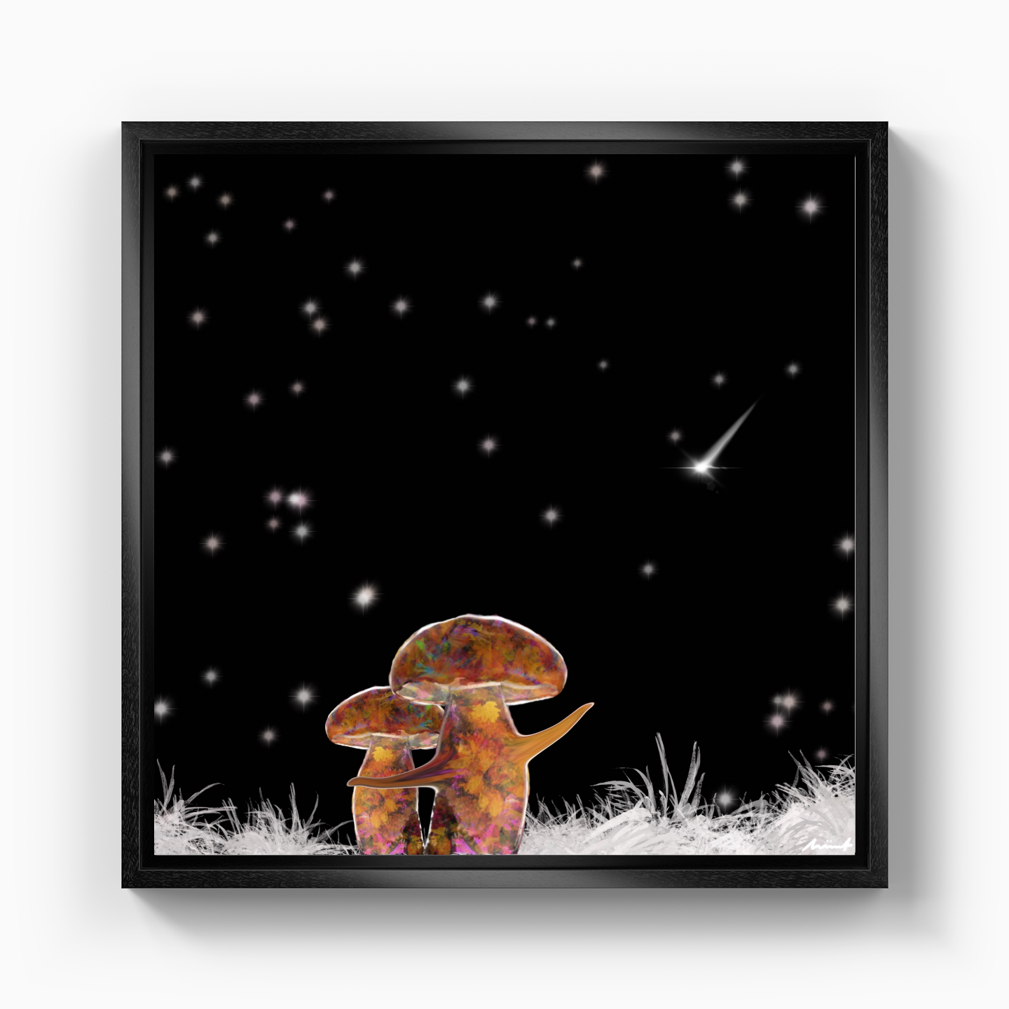 happy mushrooms - Kanvas Tablo
