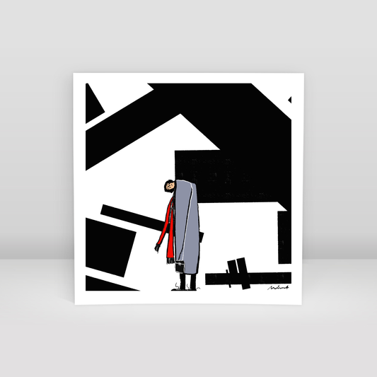 concrete piles - Art Print