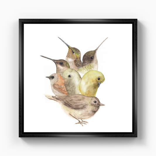 Melancholy Birds - Canvas Painting