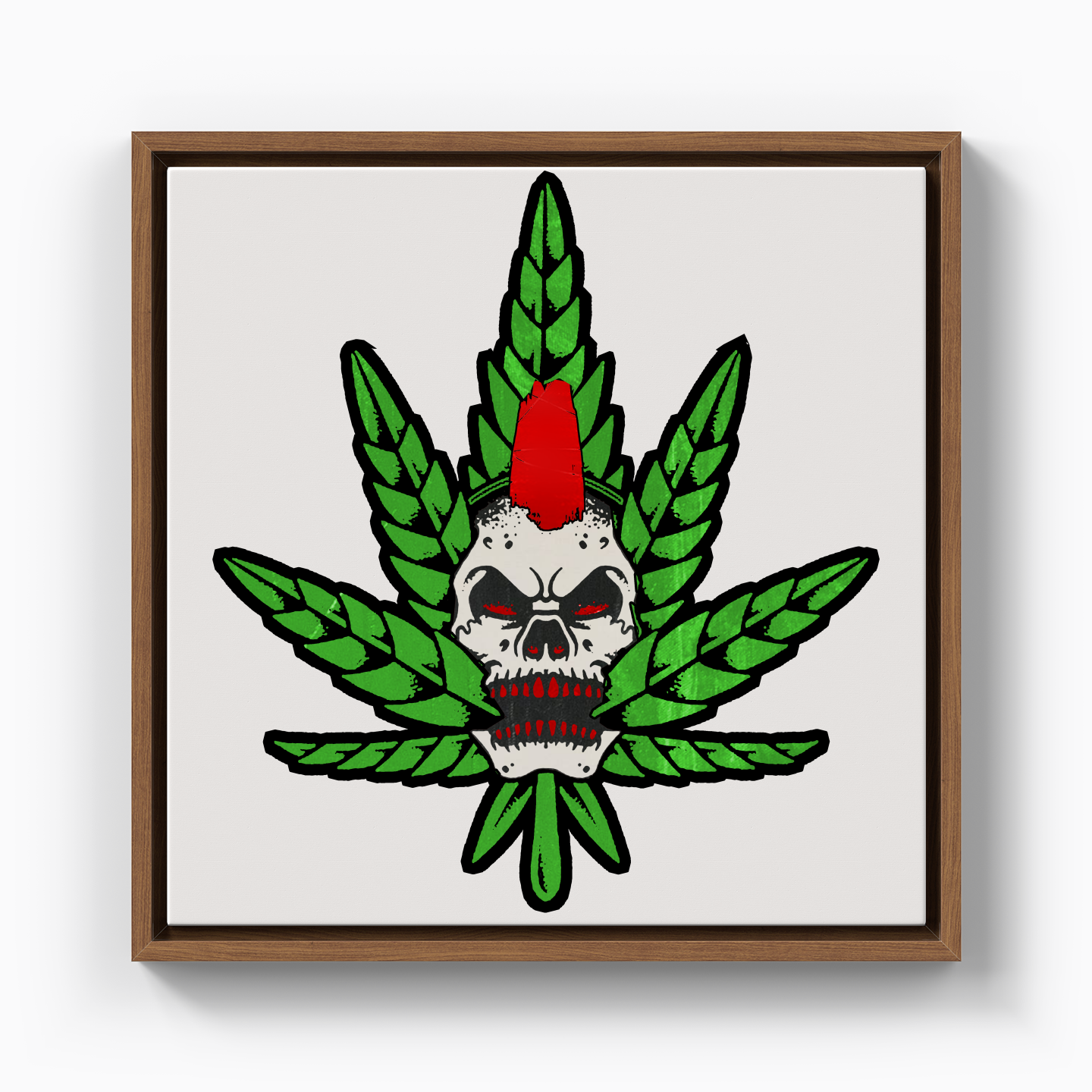 Red Head Skull Herb - Kanvas Tablo