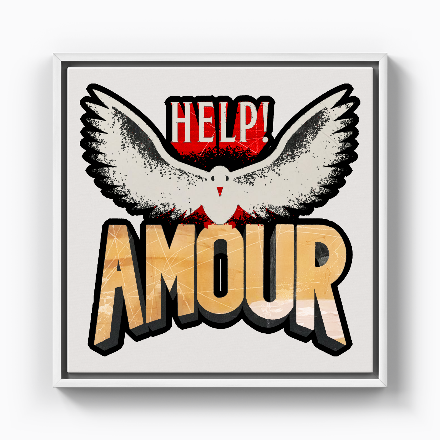 Help Amour - Kanvas Tablo