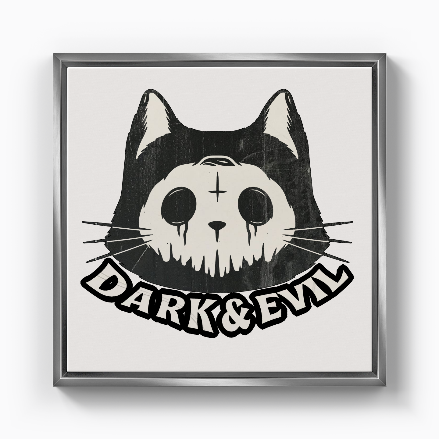 Dark and Evil Cat - Kanvas Tablo