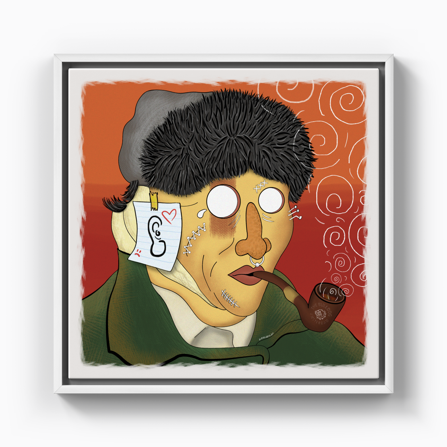 Vincent With The Pipe - Canvas Print