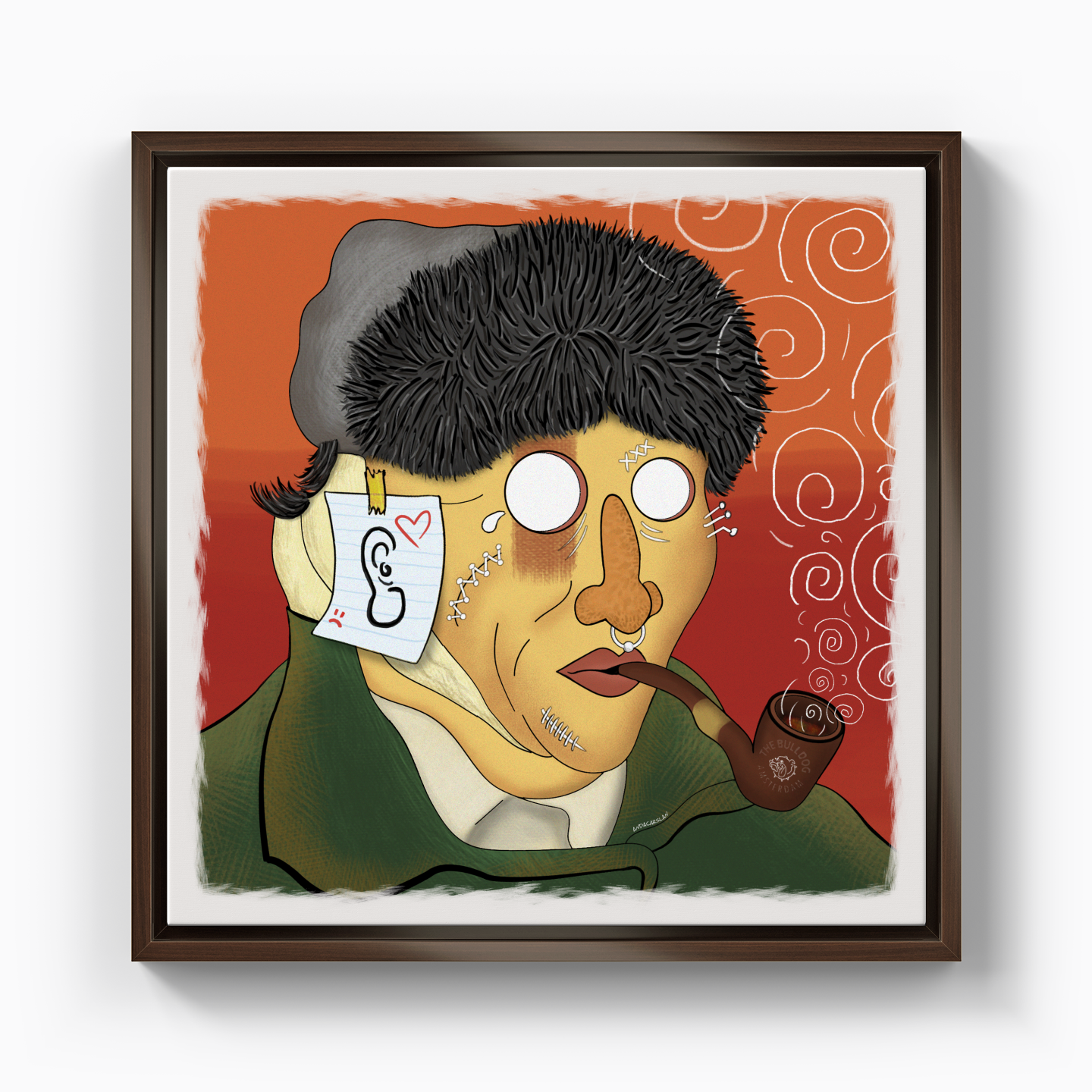 Vincent With The Pipe - Canvas Print