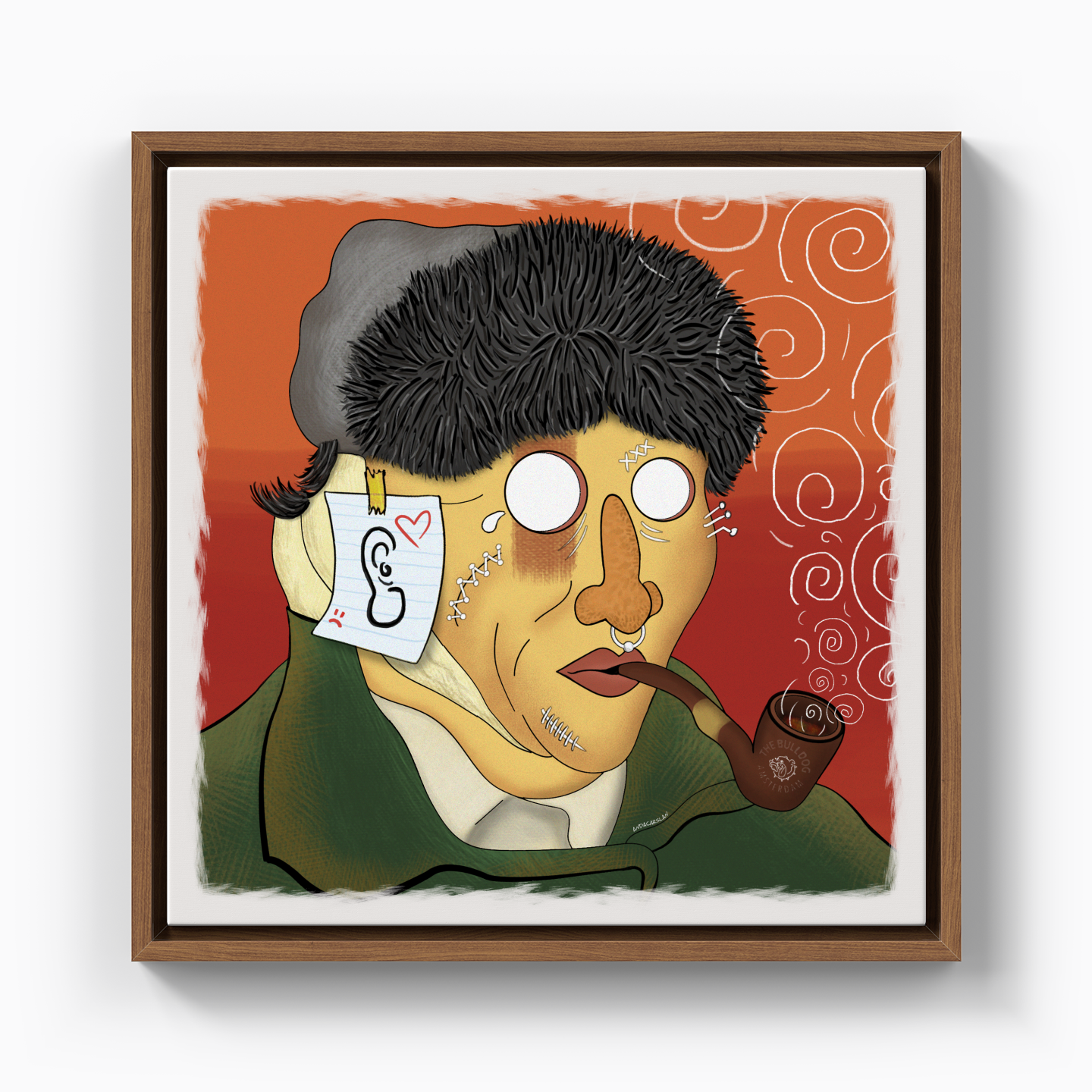 Vincent With The Pipe - Canvas Print