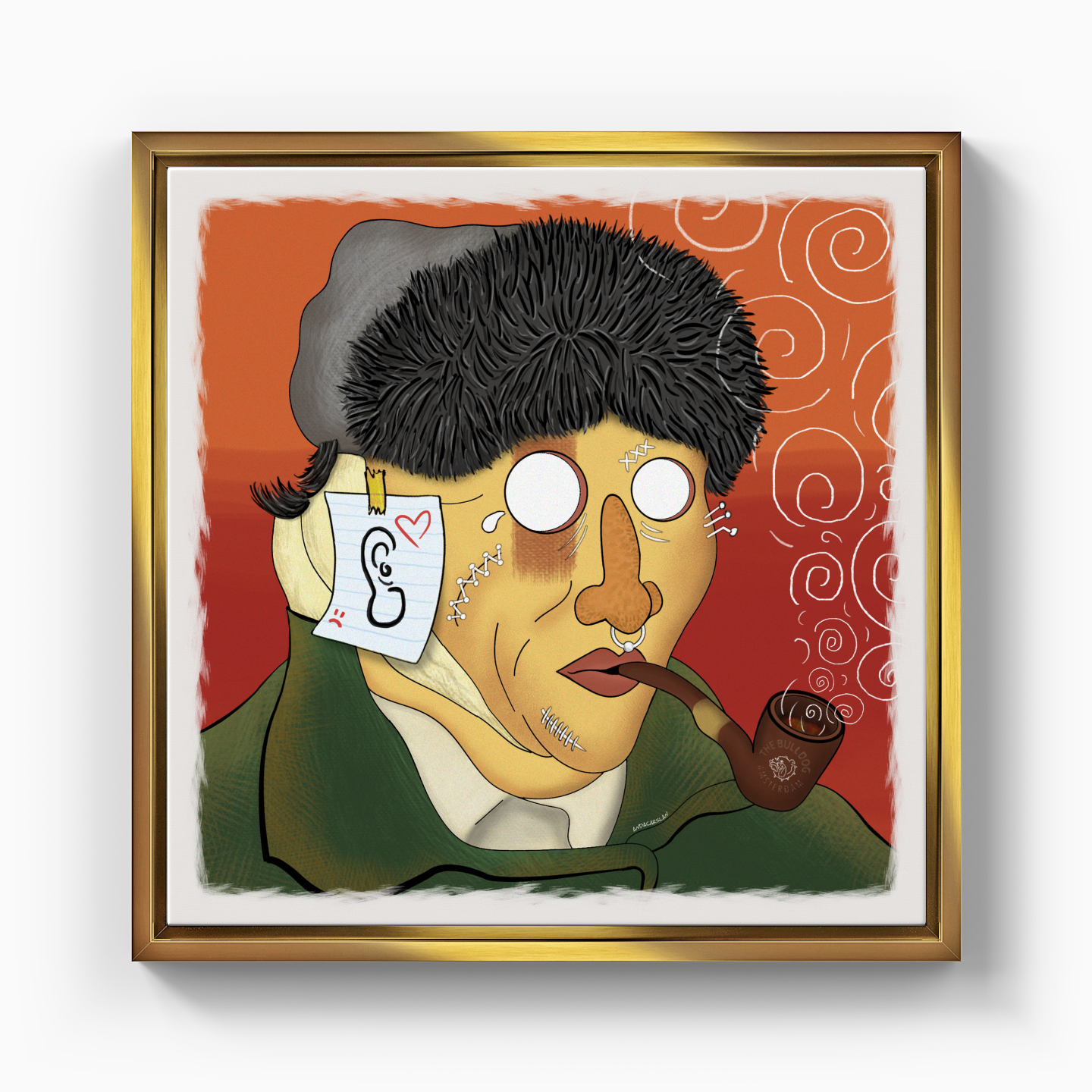 Vincent With The Pipe - Canvas Print