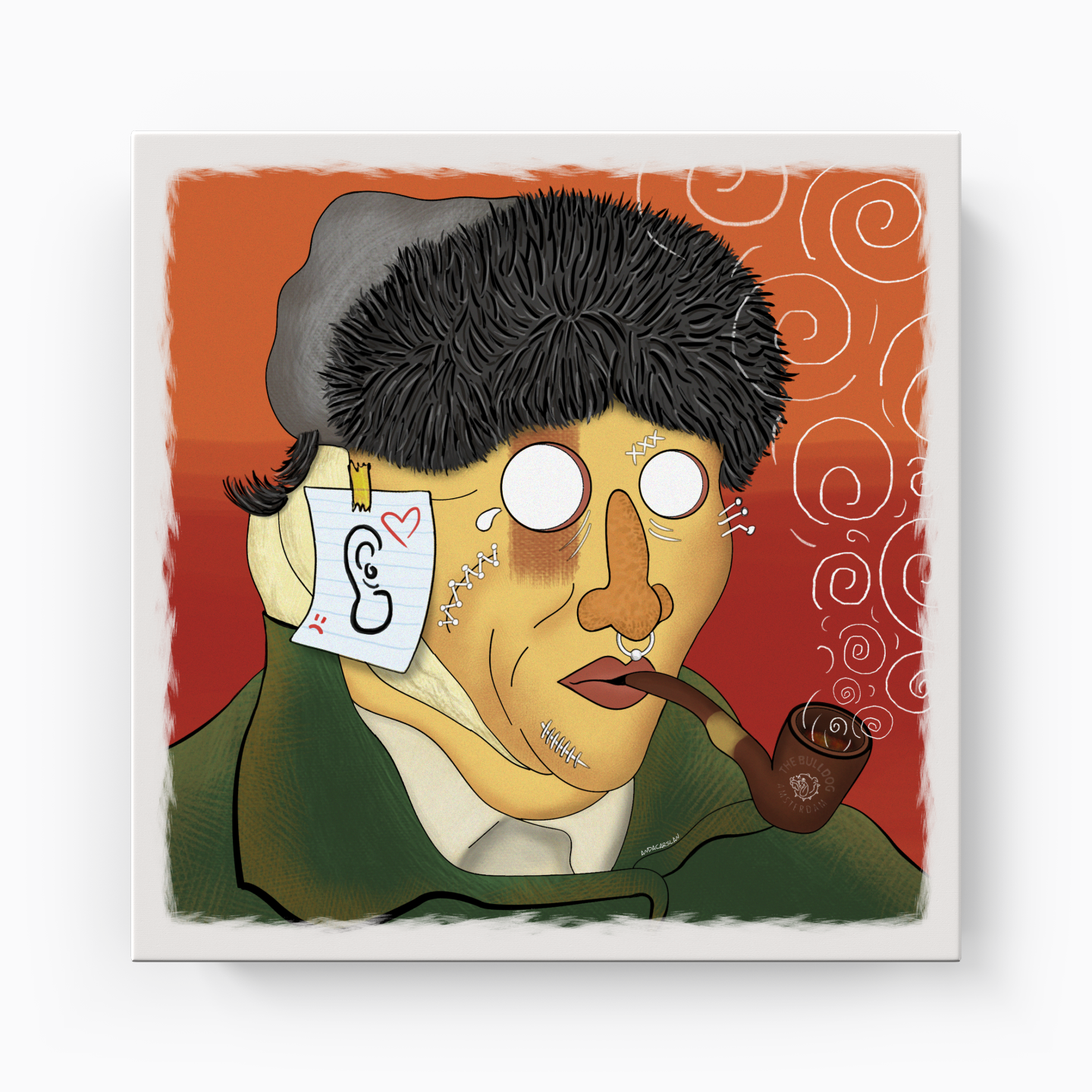 Vincent With The Pipe - Canvas Print