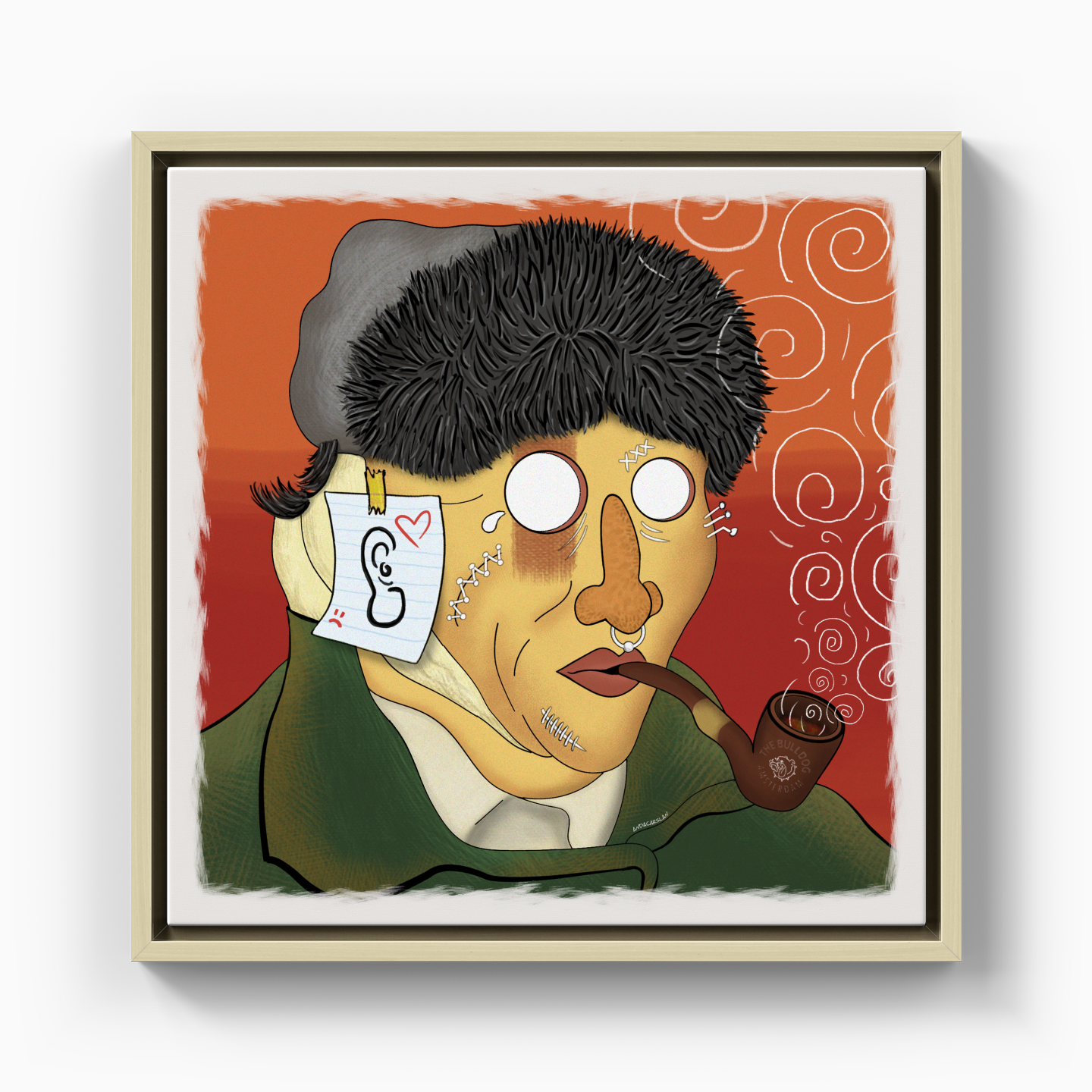 Vincent With The Pipe - Canvas Print