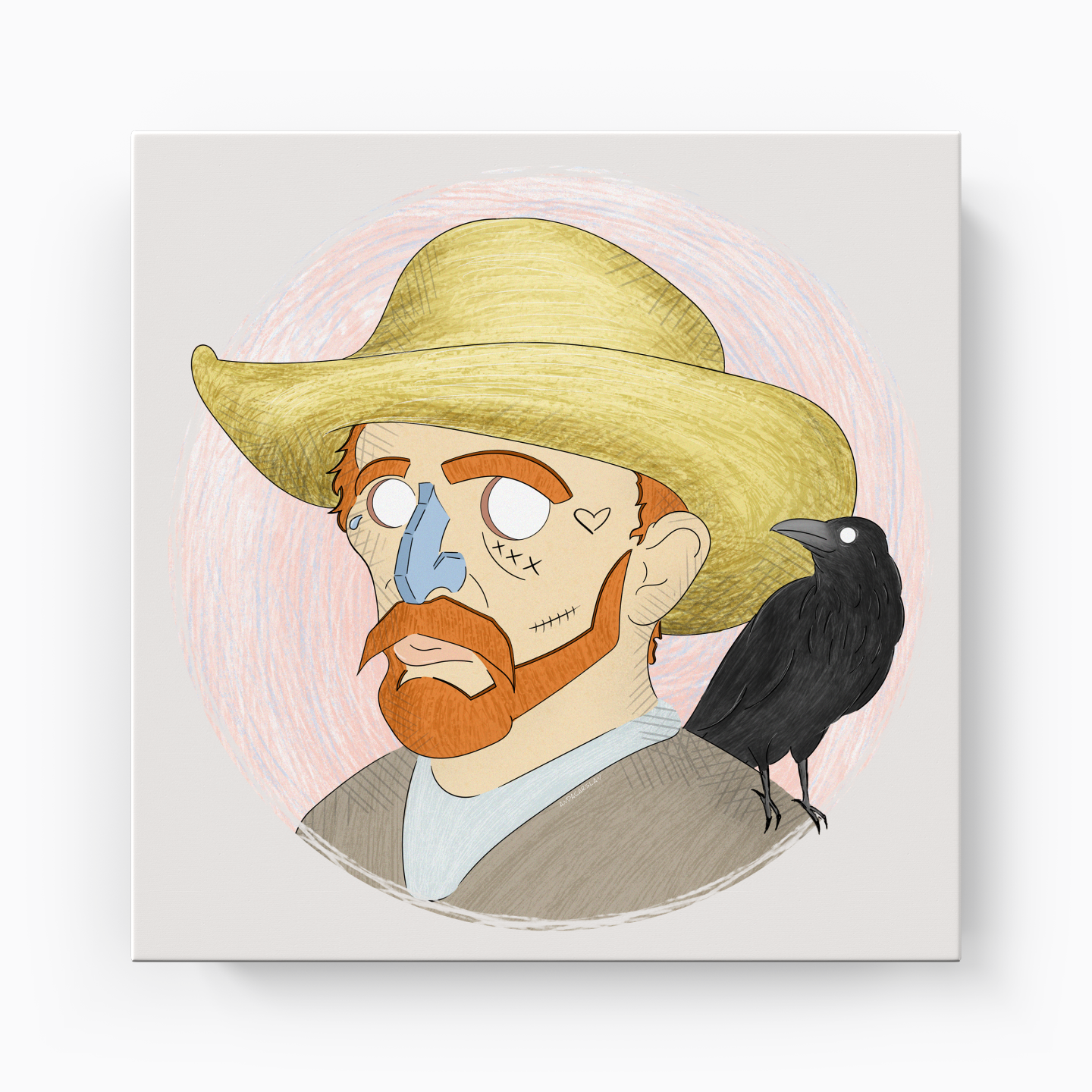 Vincent And His Little Friend - Canvas Print