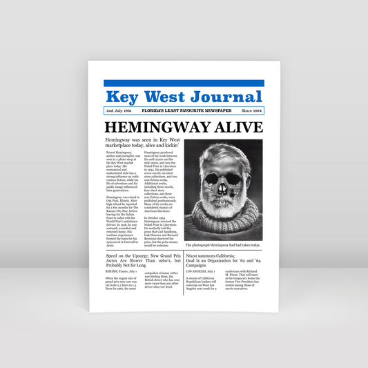Hemingway Alive - Art Print