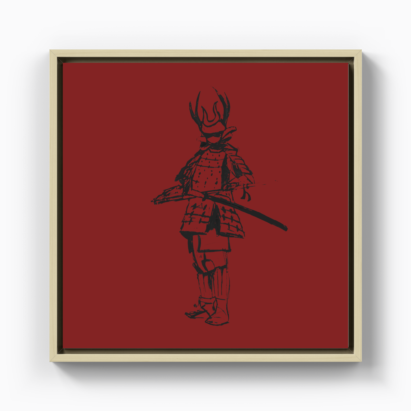 samuray kırmızı - Kanvas Tablo