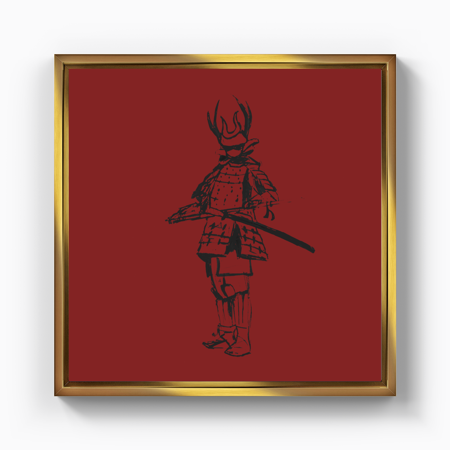 samuray kırmızı - Kanvas Tablo