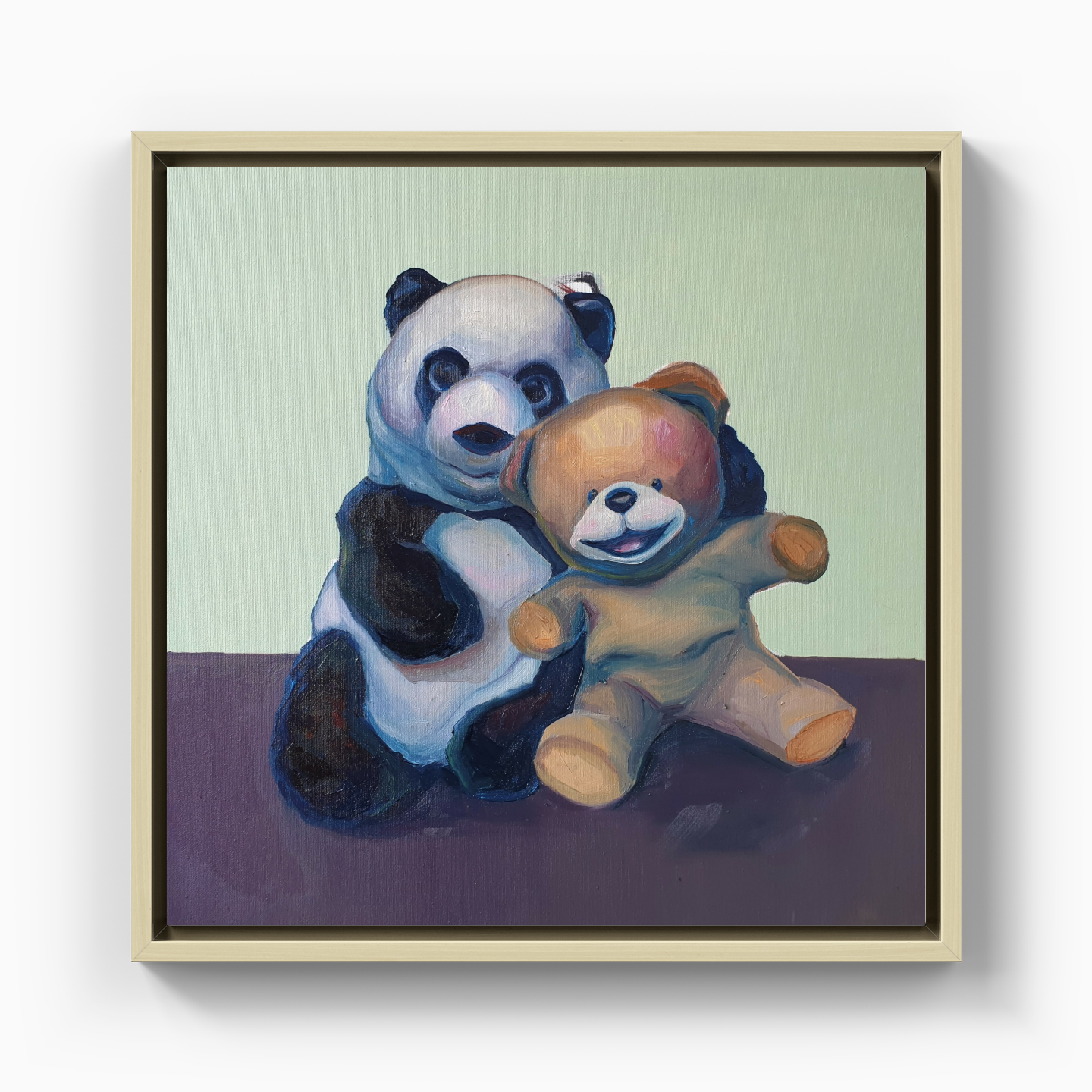Panda ve Yumoş Ayı - Kanvas Tablo
