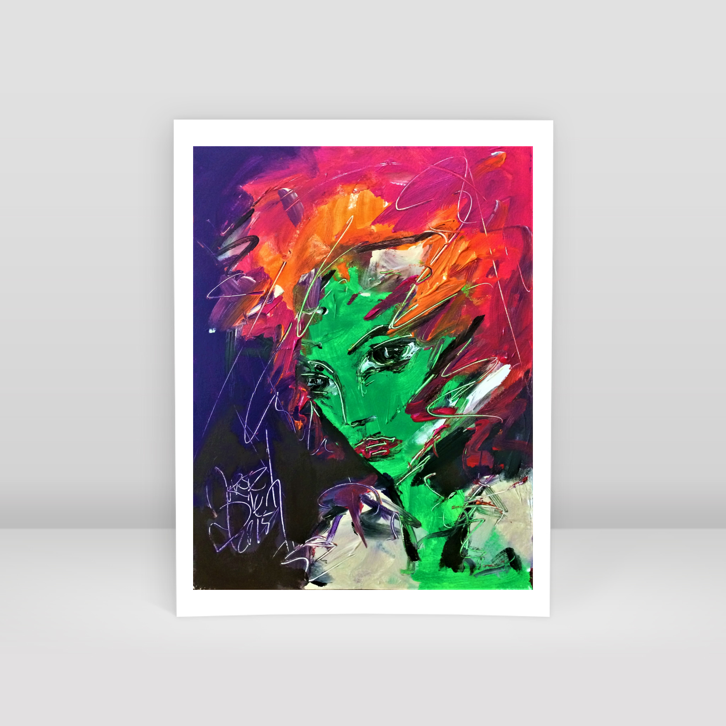 high school girl - DB00024 - Art Print