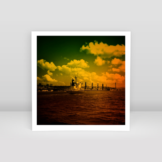 ship in the Bosphorus - Art Print