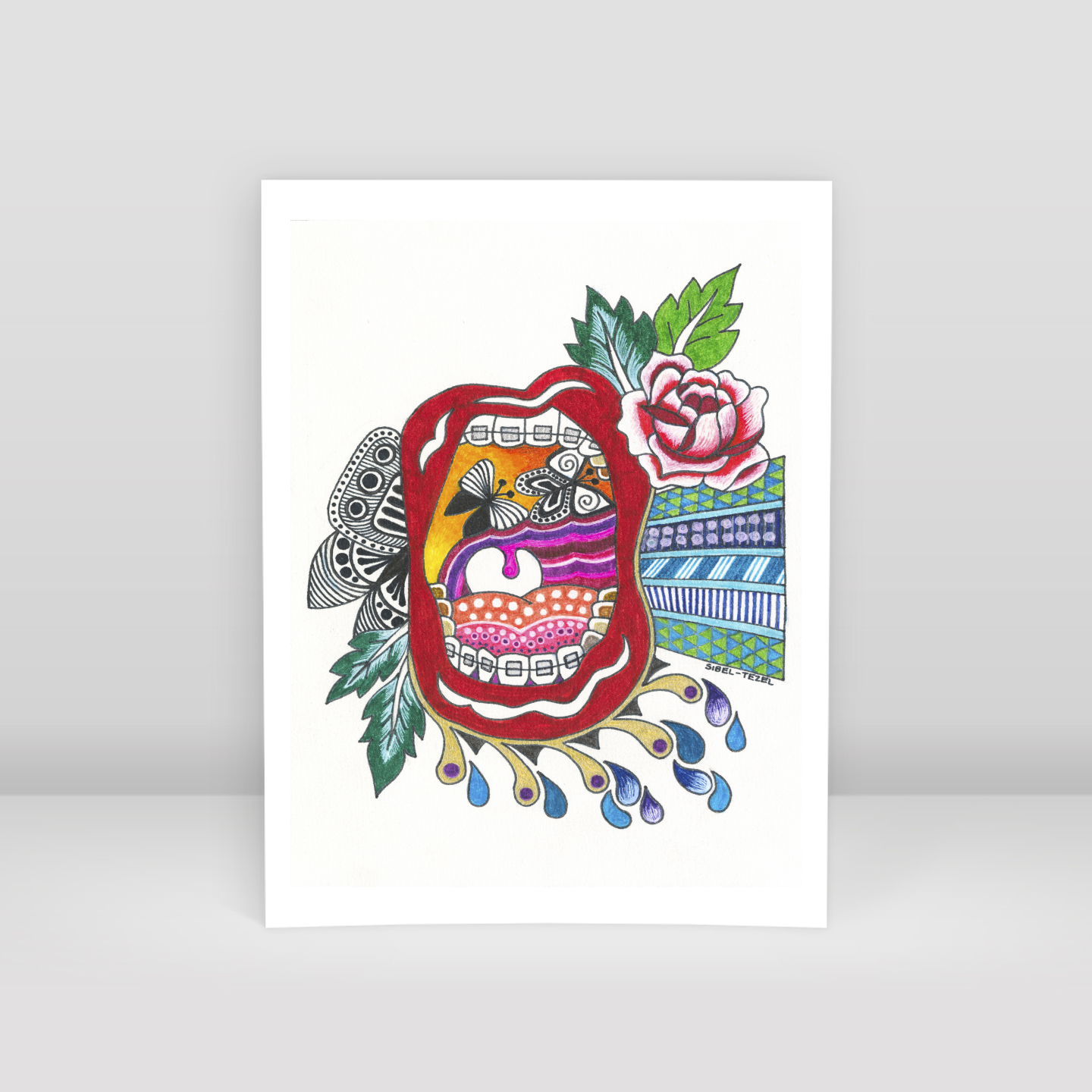 mouth and orthodontics - Art Print