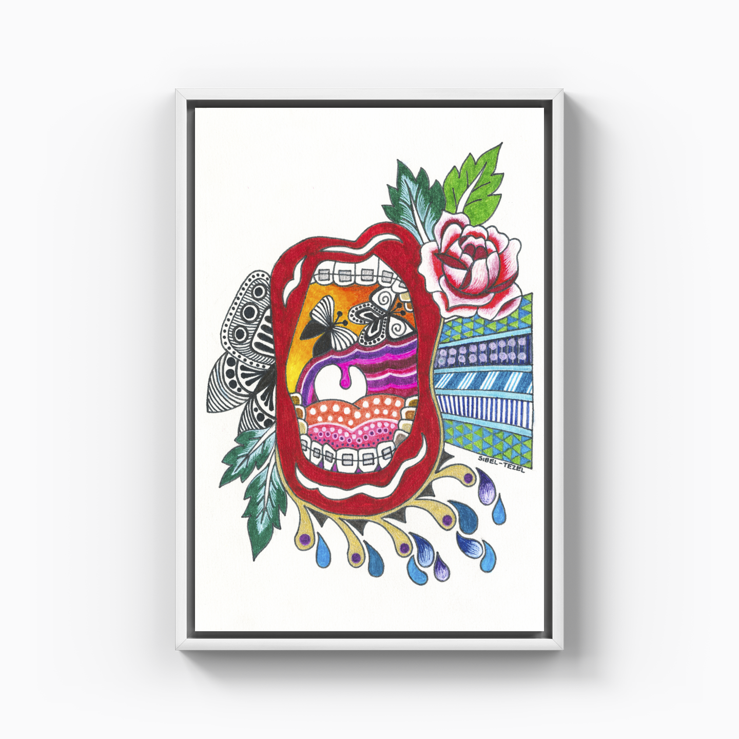 mouth and orthodontics - Canvas Print