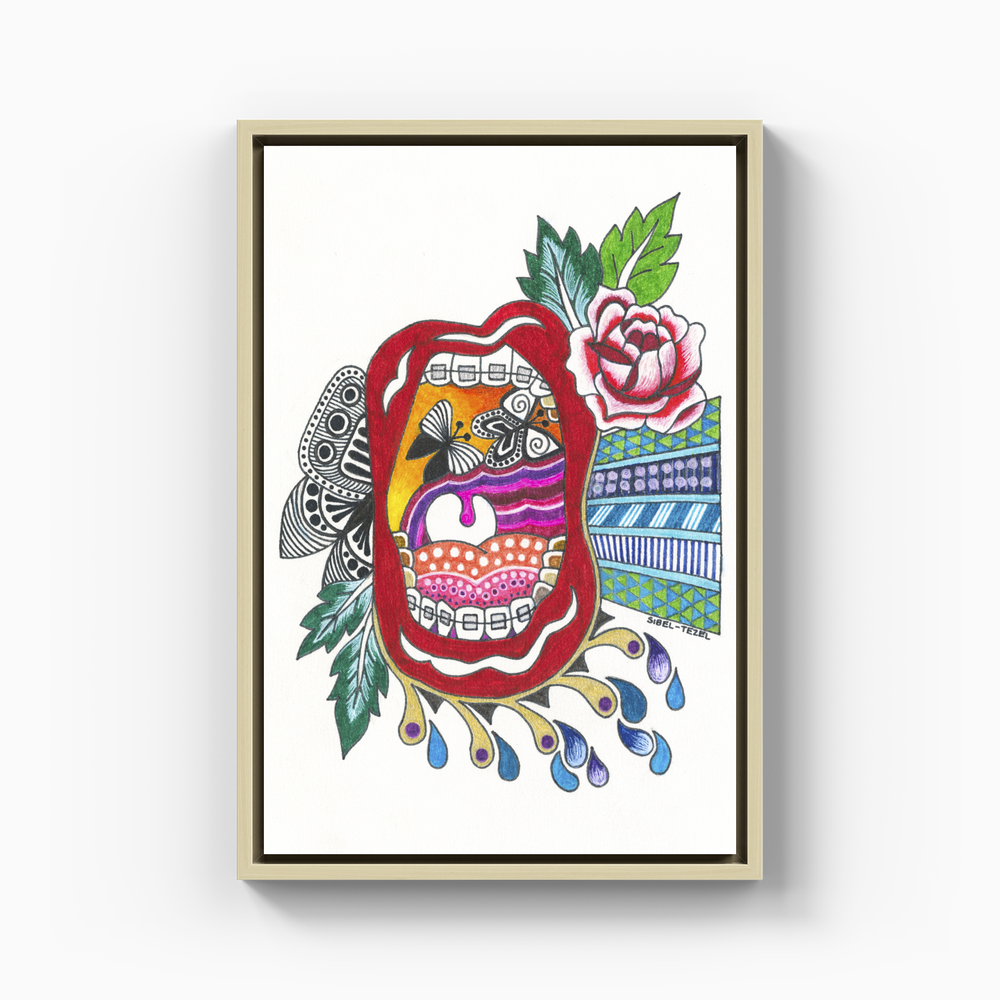 mouth and orthodontics - Canvas Print