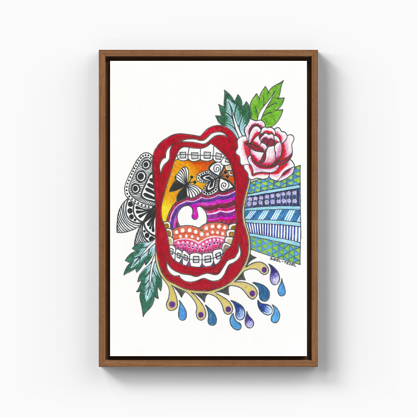 mouth and orthodontics - Canvas Print