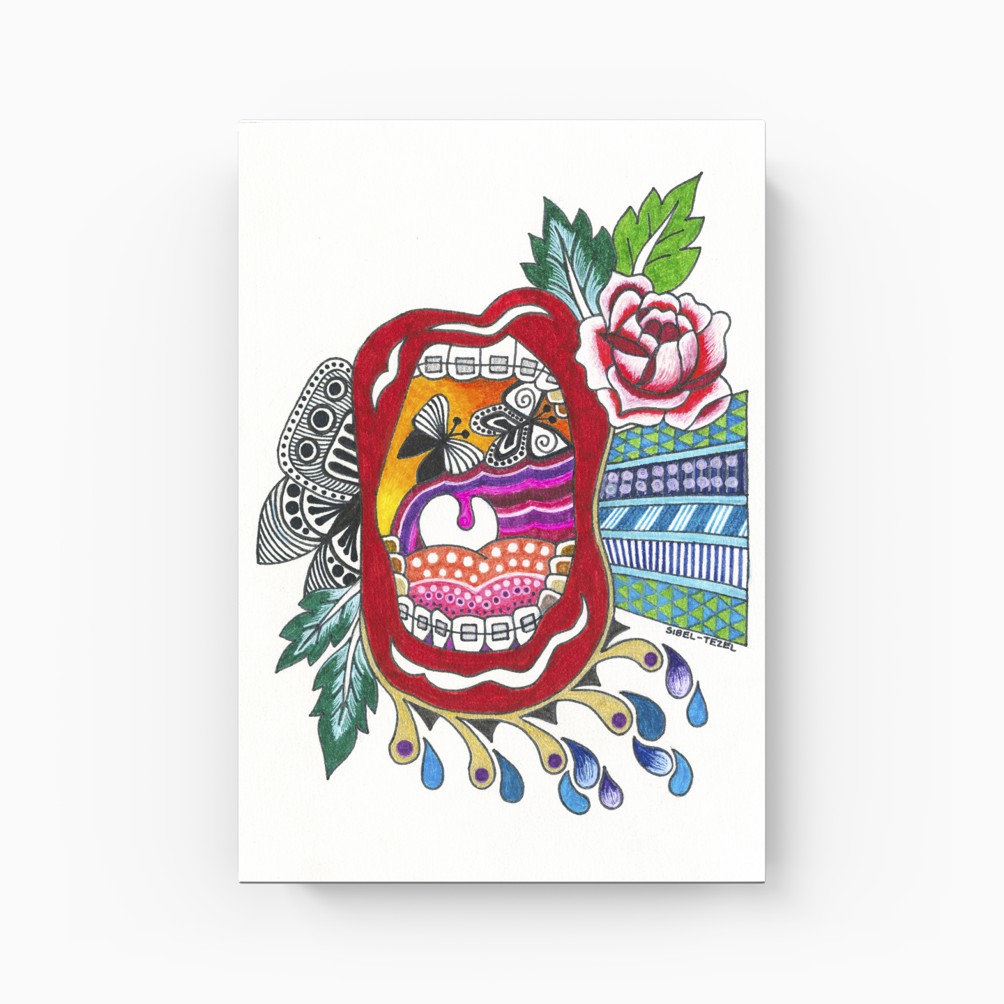 mouth and orthodontics - Canvas Print