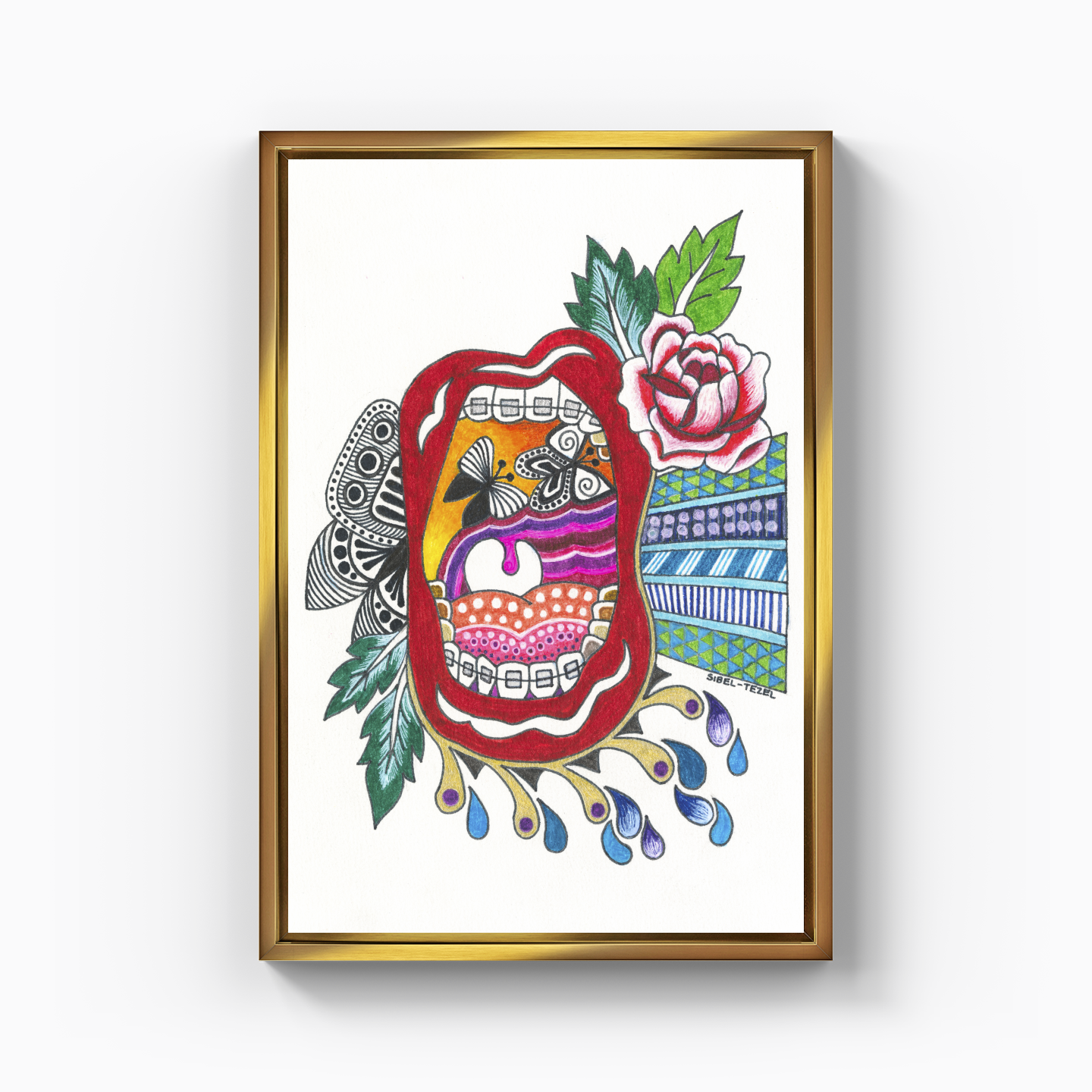 mouth and orthodontics - Canvas Print