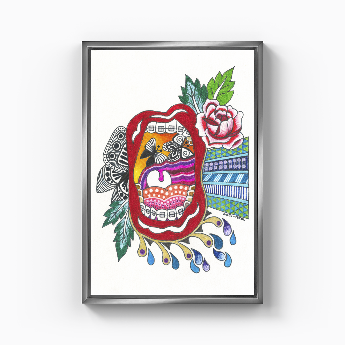 mouth and orthodontics - Canvas Print