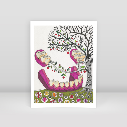removable denture - Art Print