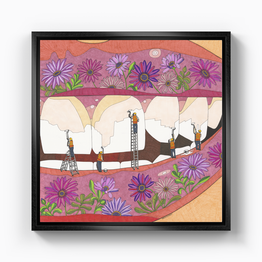 teeth whitening - Canvas Print