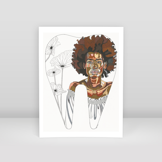 african woman - Art Print