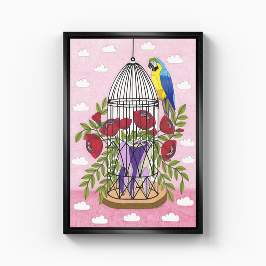 bird cage - Kanvas Tablo