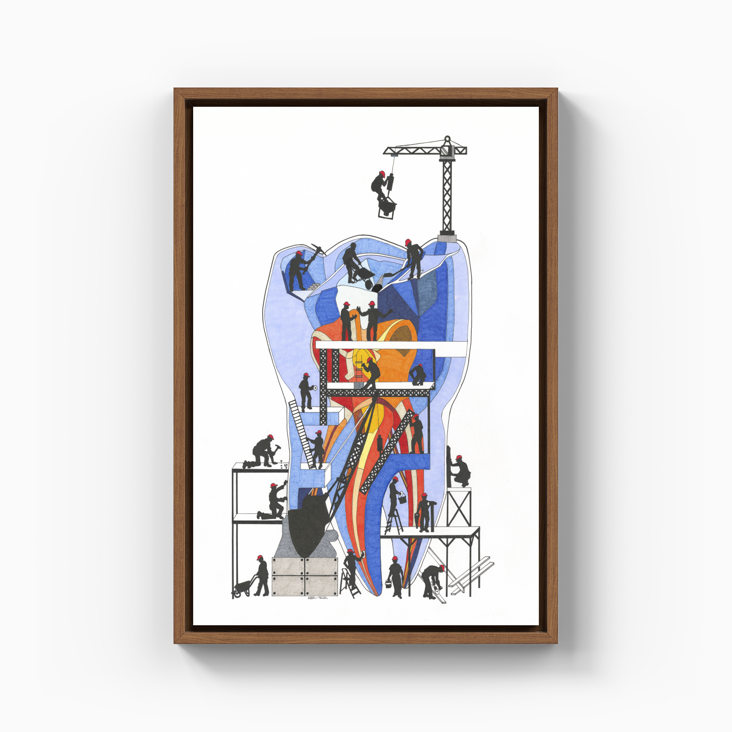 construction zone - Canvas Print