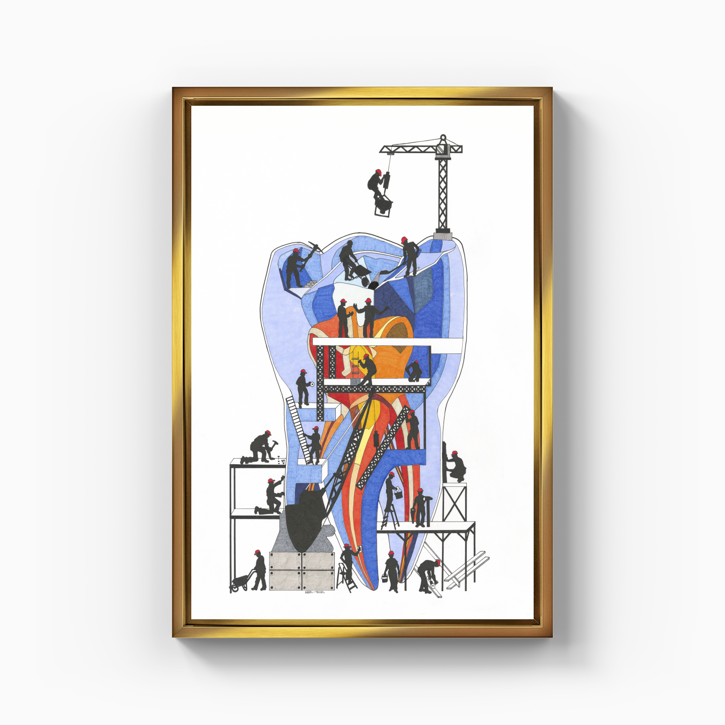 construction zone - Canvas Print