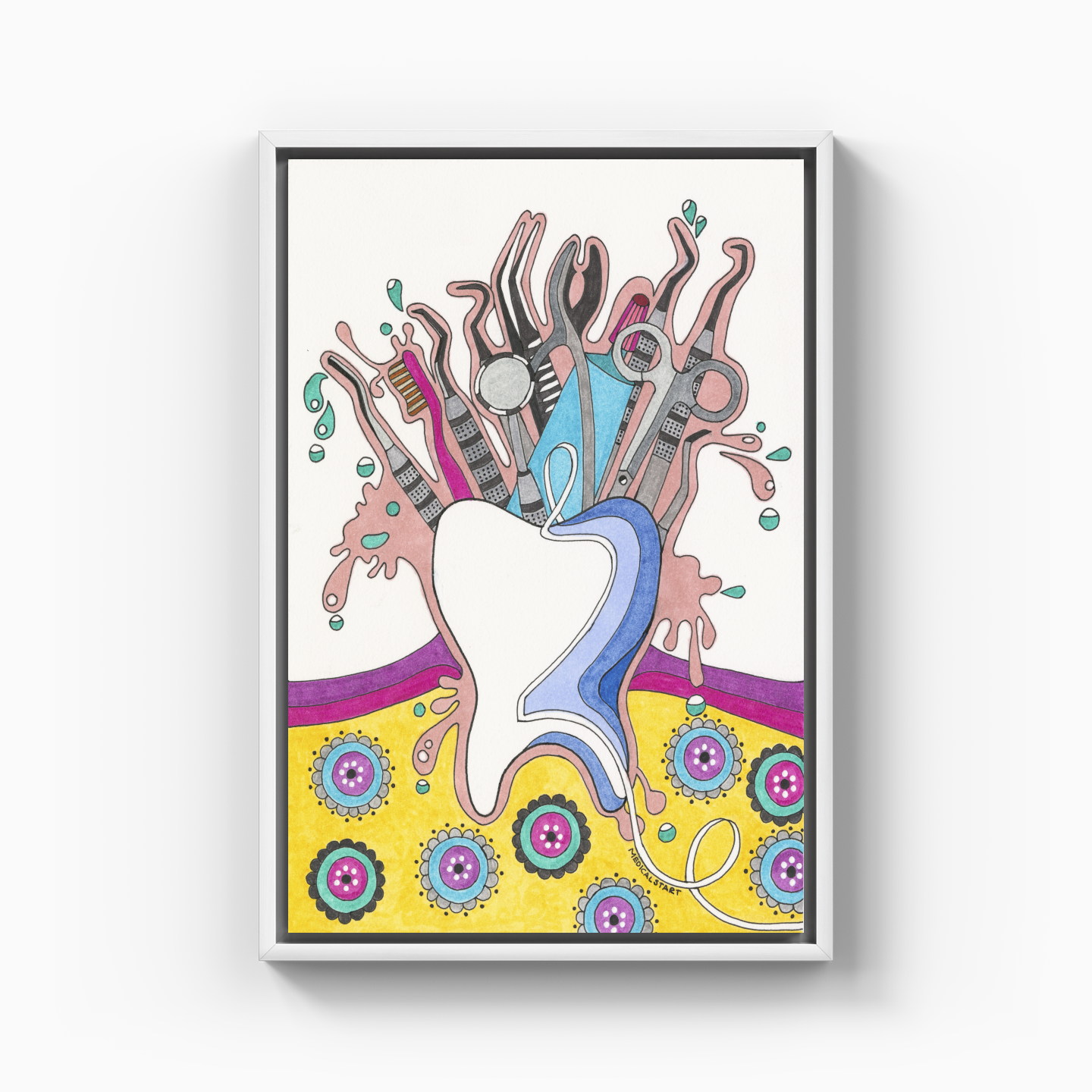 dental instruments - Canvas Print
