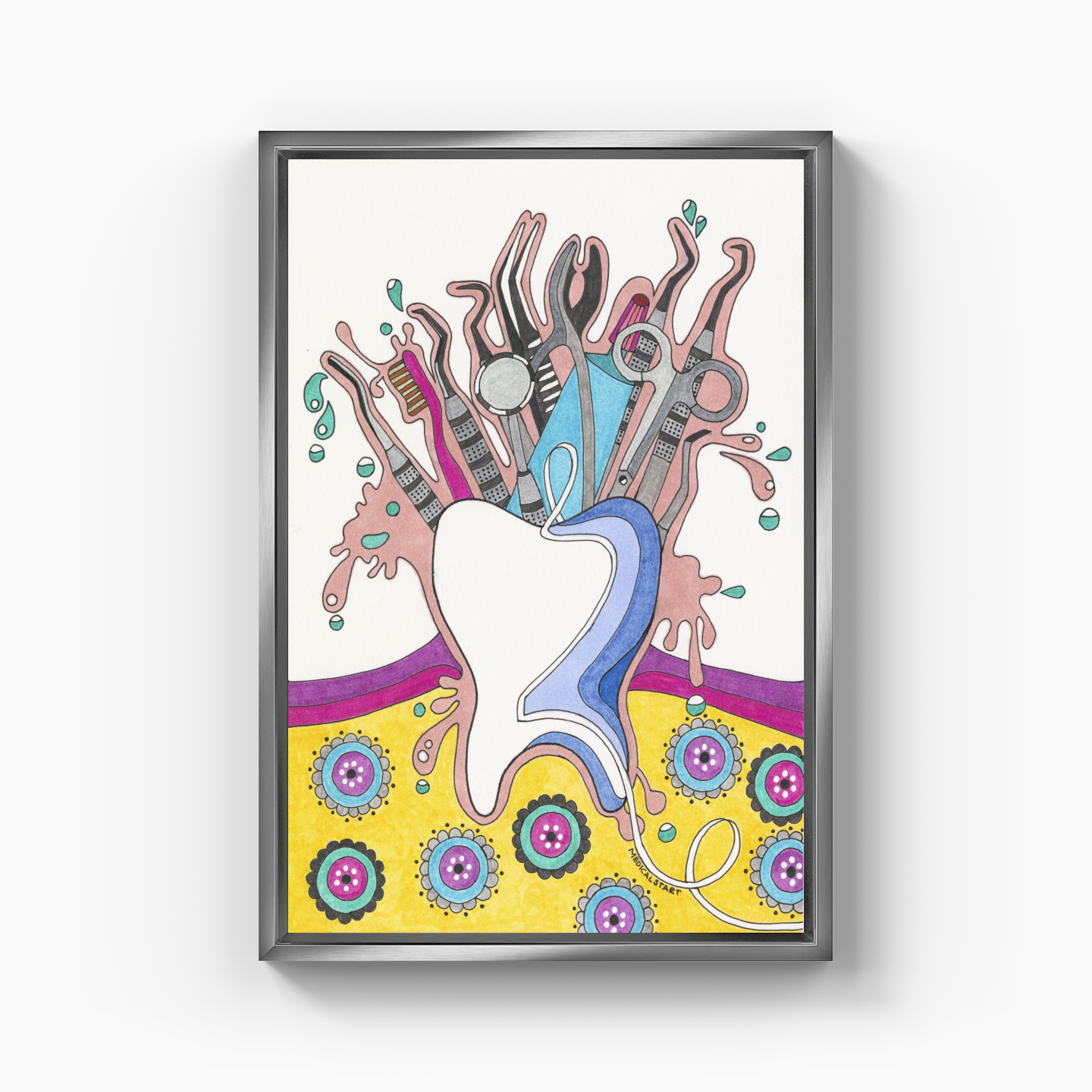 dental instruments - Canvas Print