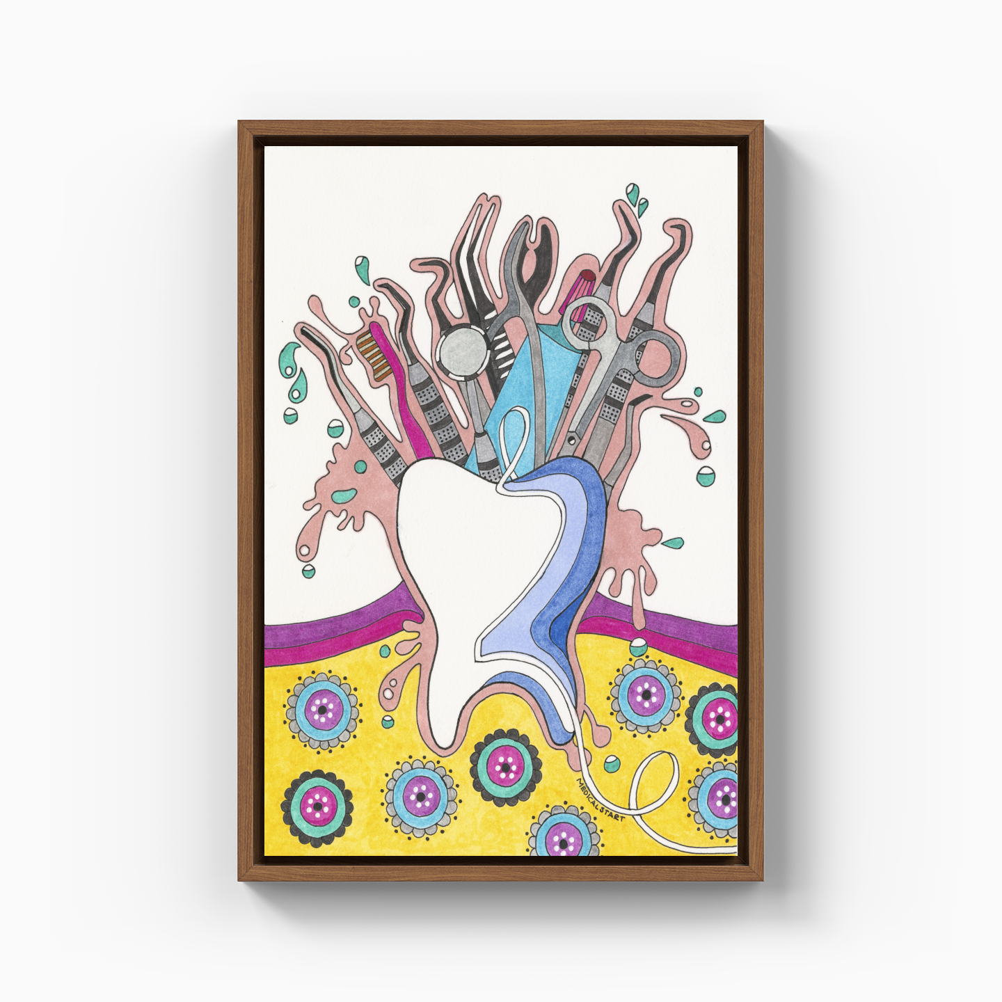 dental instruments - Canvas Print