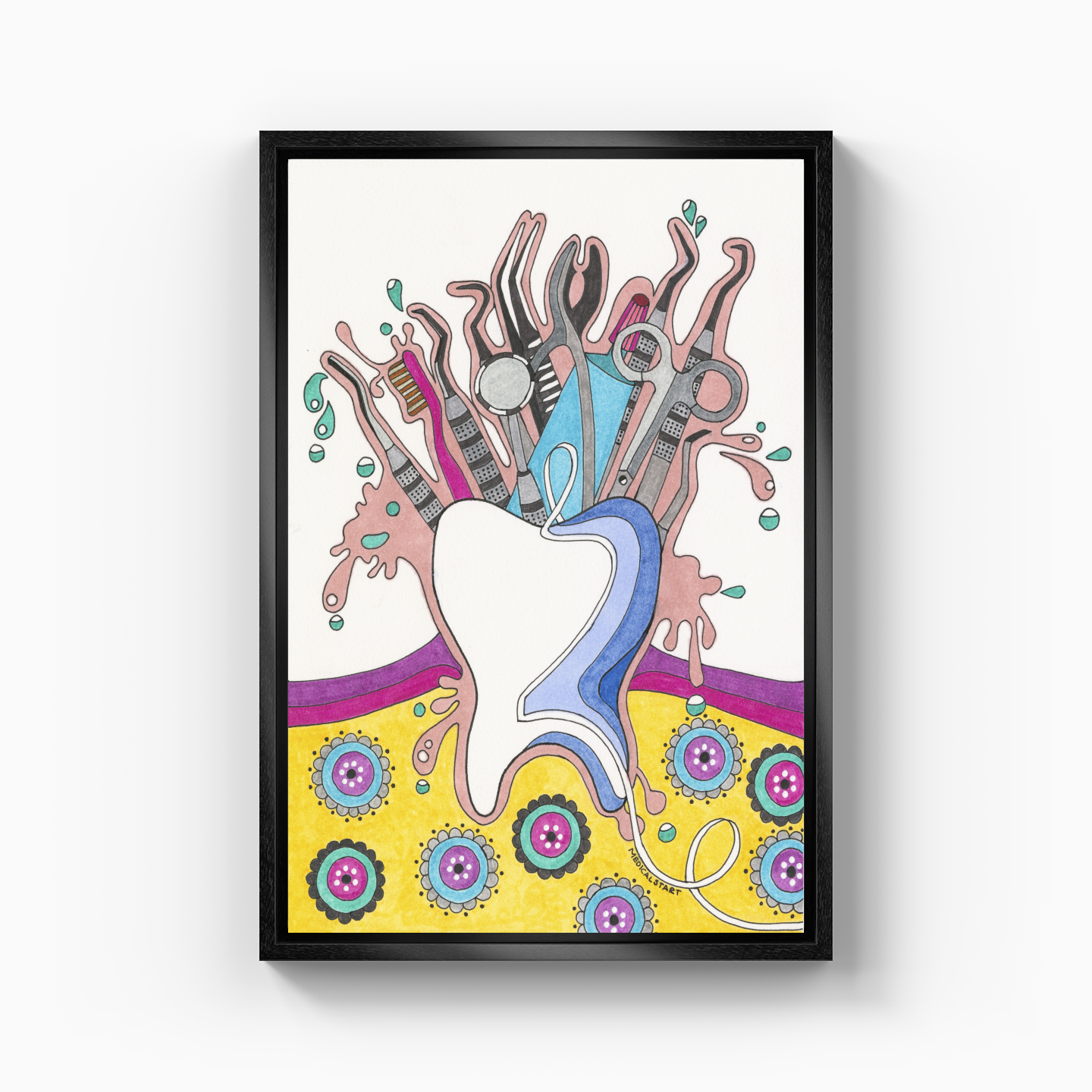 dental instruments - Canvas Print