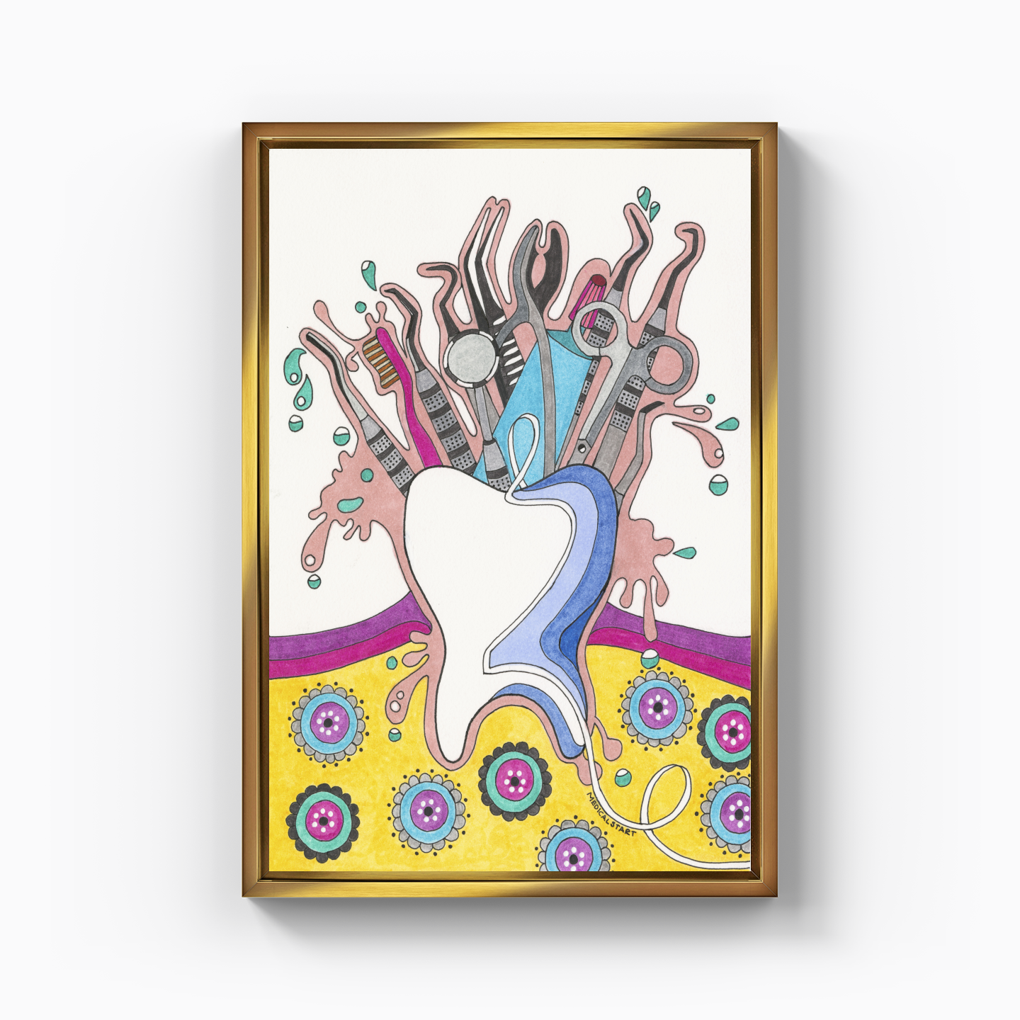 dental instruments - Canvas Print
