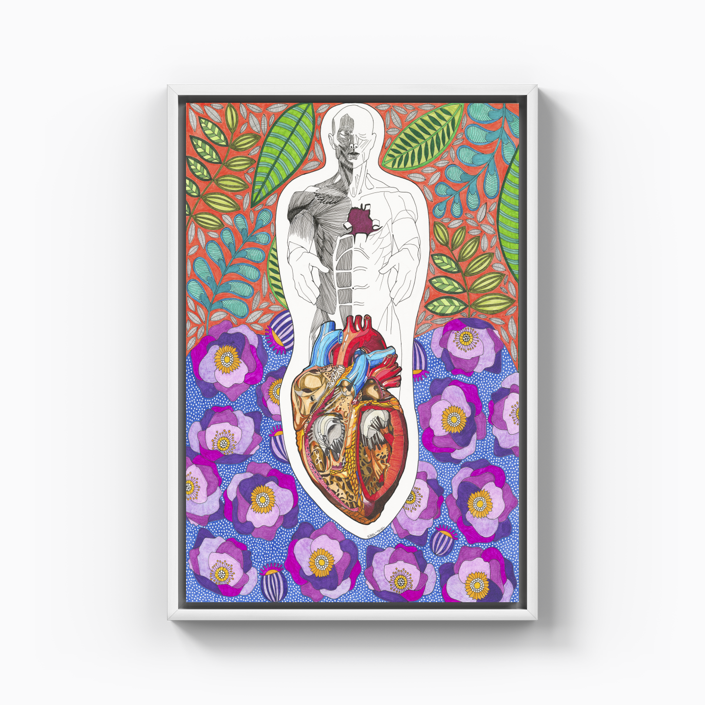 the hearth of flower field - Kanvas Tablo